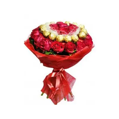 Ferrero Rocher with Rose Bouquet