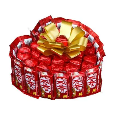 Heart Shaped Kitkat Chocolate Bouquet