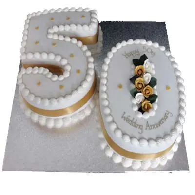 50th Anniversary Number Cake