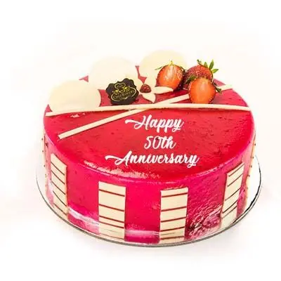 50th Anniversary Strawberry Cake