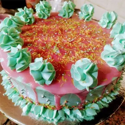 Sprinkled Strawberry Cake