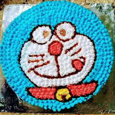 Eggless Doraemon Cake