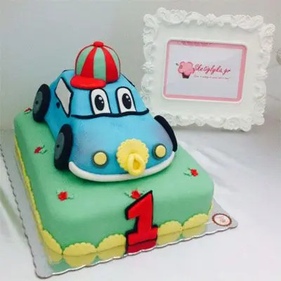 Order Fondant Race Car Cake 2.5 Kg | IndiaCakes