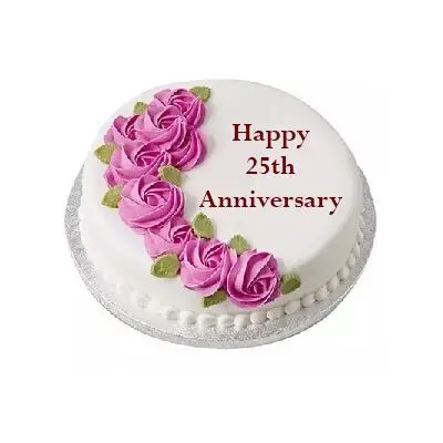 25th Anniversary Pineapple Rosy Cake