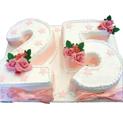 25 Number Vanilla Cake