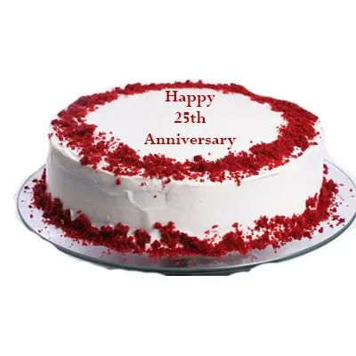 25th Anniversary Red Velvet Cake