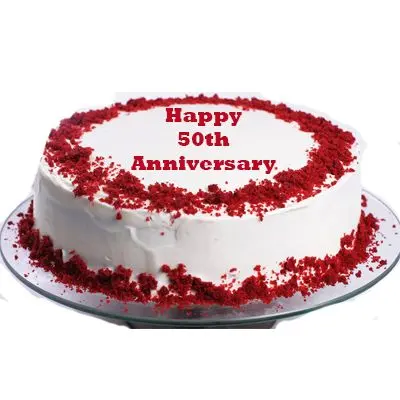 50th Anniversary Red Velvet Cake