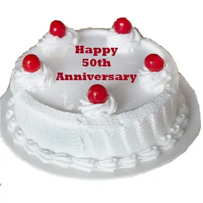 50th Anniversary Vanilla Cake