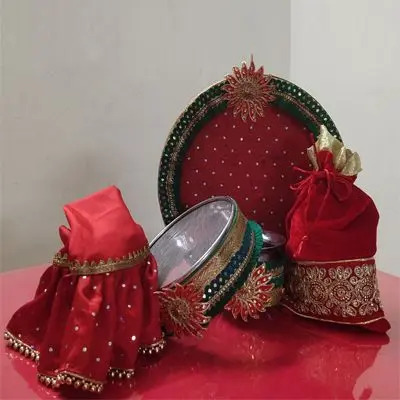 Karwa Chauth Pooja Thali Gift Set