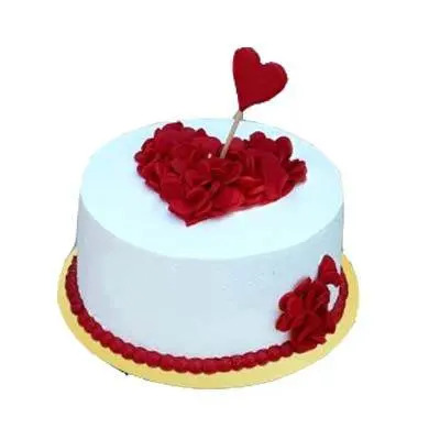 Romantic Pineapple Cake With Heart on Top