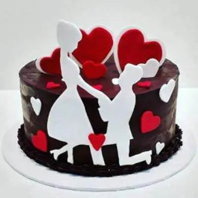 Most Romantic Valentine Fondant Cake