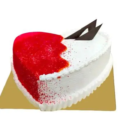 Designer Heart Shape Red Velvet Pineapple Cake
