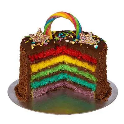 Chocolate Rainbow Layer Cake