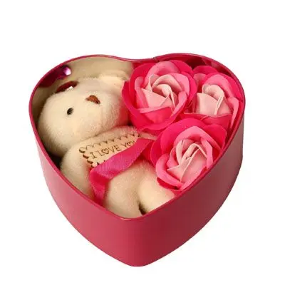Pink Teddy Roses in Box