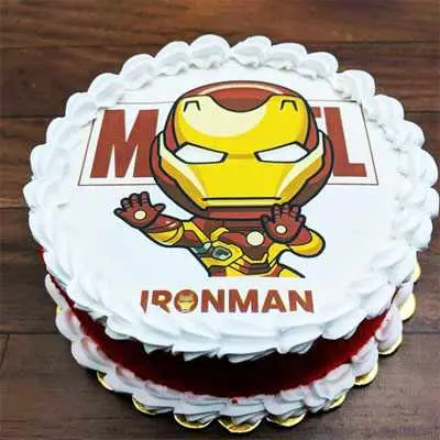 Red Velvet Iron Man Cake