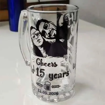 Happy Anniversary Personalised Beer Mug