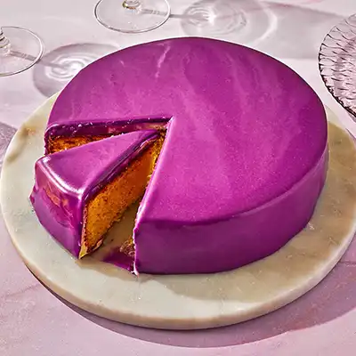 Purple Mirror Glaze Cake
