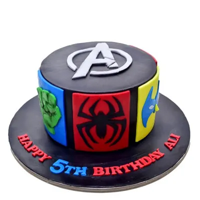 Aarohis Cakes n Bakes  Chocolate cake with Avengers logo in photo print    Facebook
