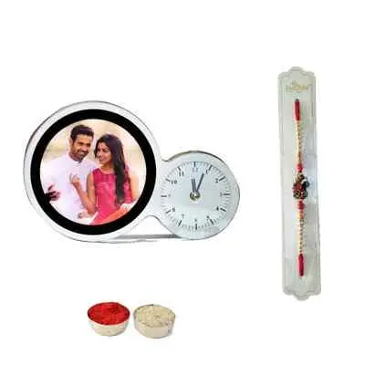 Rakhi & Magic Mirror with Clock