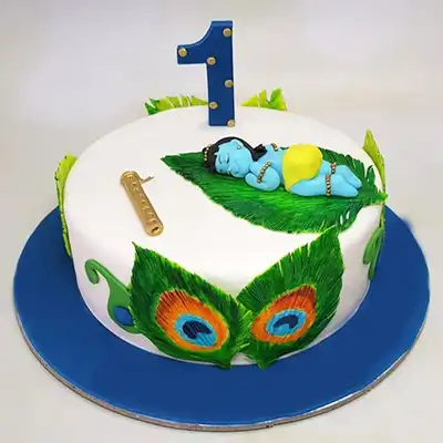 Round up of inspirational Krishna cake themes - Remember Krishna