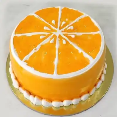 Orange Fruit Cake Design