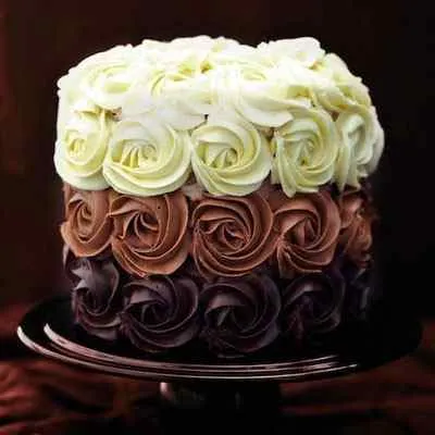 Triple Chocolate Rose Cake