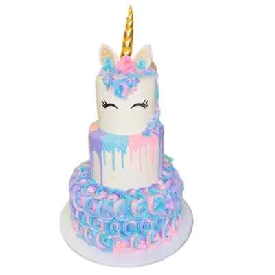 Unicorn 3 Layer Cake