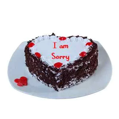 I am Sorry Black Forest Heart Cake
