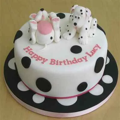 Fondant Dog Birthday Cake