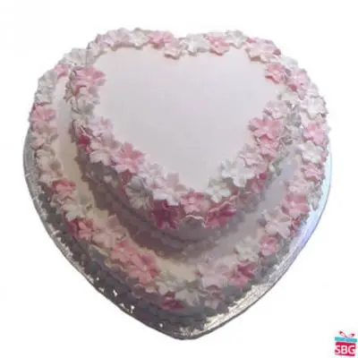 Heart Shape 2 Tier Cake