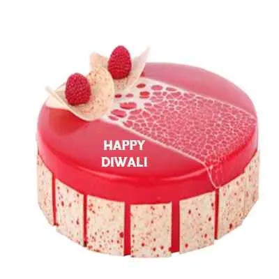 Diwali Strawberry Cake