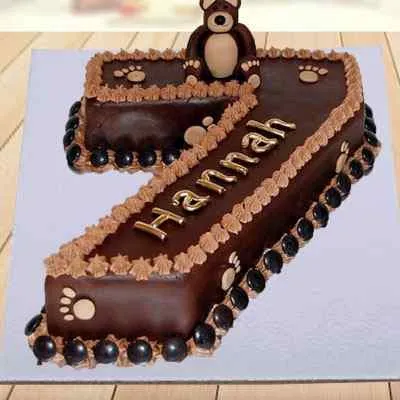 7 Number Chocolate Birthday Cake