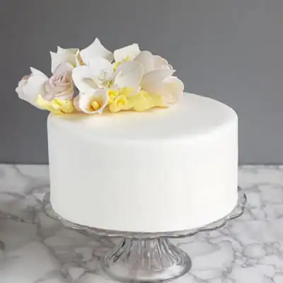 White Fondant Cake