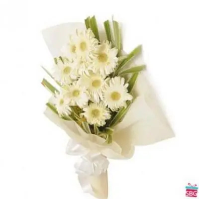 White Gerbera Bouquet