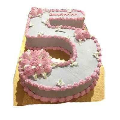 Number 5 Birthday Cake