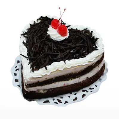 Black Forest Heart Shape Cake