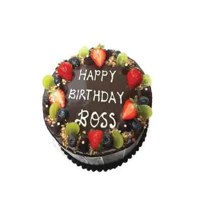 Happy Birthday Boss Fruit Cake