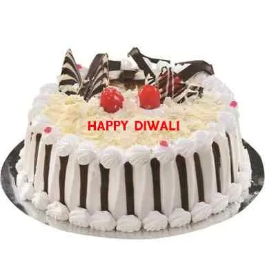 Diwali White Forest Cake