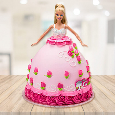 Pretty Barbie Doll Cake Delivery In Delhi And Noida