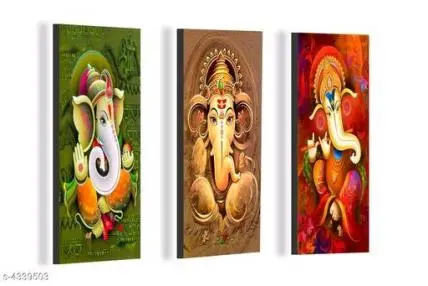 Shri Ganesha Multicolor Attractive Trendy Wall Posters