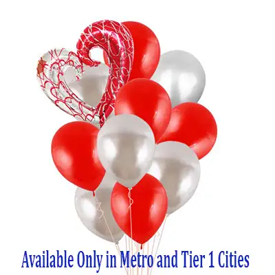 Red & White Helium Balloons