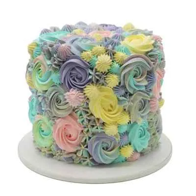 Colorful Rose Cake
