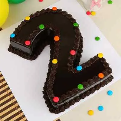 Number 2 Birthday Cake