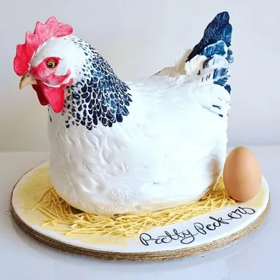 Easy Chicken Cake With NO Fondant! (Video)