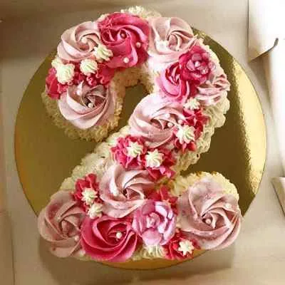 2 Years Birthday Cake for Girl
