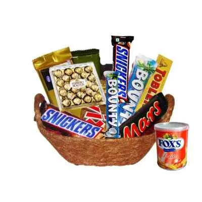 Basket of Imported Chocolates