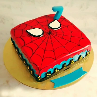 Spider Man Square Cake