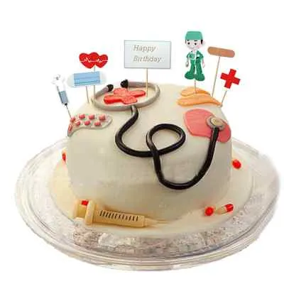 Birthday Doctor Fondant Cake