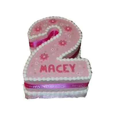 2 Year Birthday Cake for Girl