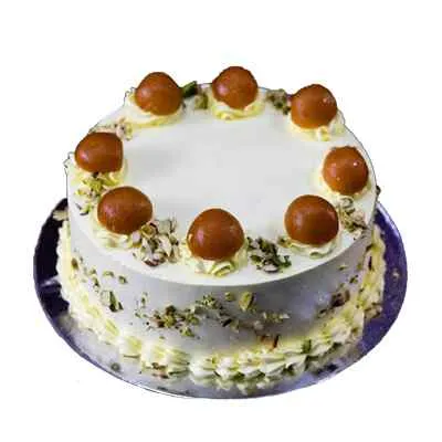 Vanilla Gulab Jamun Cake